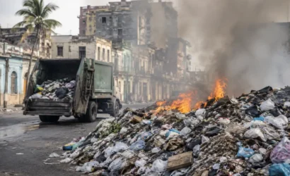 Havana'da yakıt krizi nedeniyle biriken çöp yığınları ve artan hastalık riski