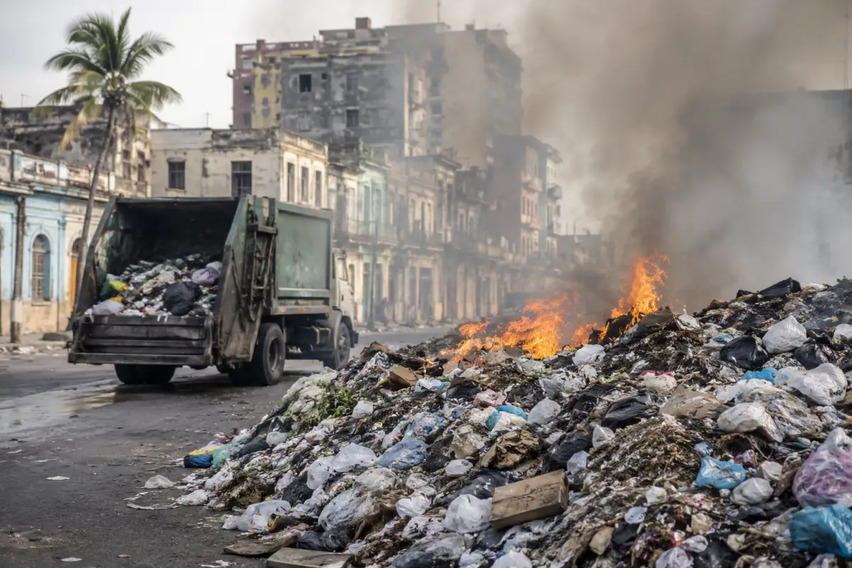 Havana’da Yakıt Kriziyle Büyüyen Çöp Dağları: Salgın Hastalık Tehlikesi Kapıda