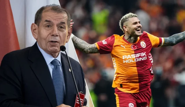 Galatasaray Başkanı Dursun Özbek, Mauro Icardi ve Okan Buruk hakkında açıklama yapıyor