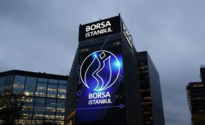 Borsa İstanbul'da işlem gören hisse senetlerinin grafiği ve yükselişi gösteren işaretler