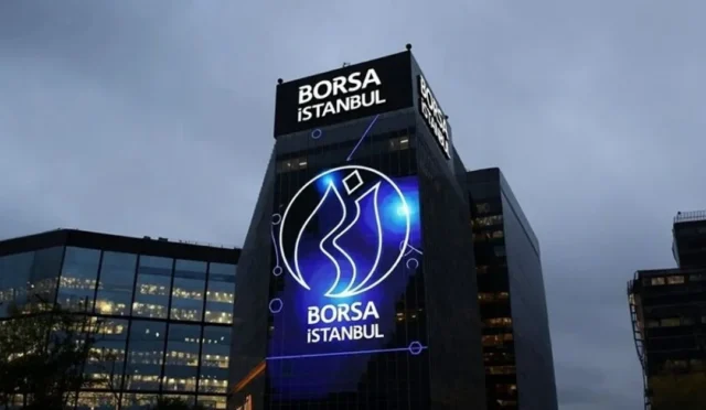 Borsa İstanbul'da işlem gören hisse senetlerinin grafiği ve yükselişi gösteren işaretler