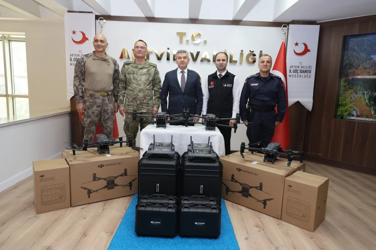 Artvin Sınır Güvenliğinde Yeni Dönem: Termal Kameralı 4 Drone Görev Başında