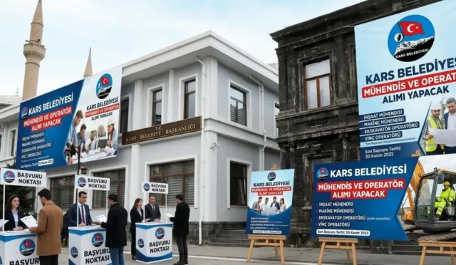 Kars Belediyesi'nin yeni mühendis ve operatör alımıyla ilgili istihdam atağı