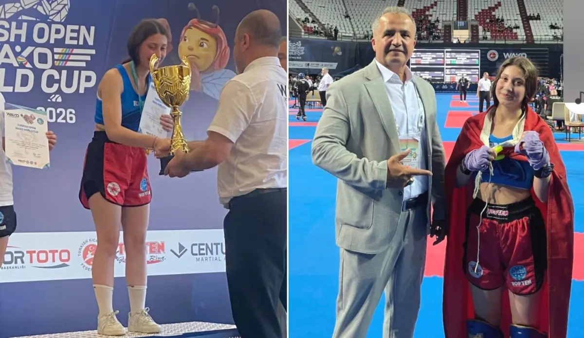 Ankaralı Yağmur Gölük, Kick Boks Dünya Şampiyonası’nda Altın Madalyayı Boynuna Taktı