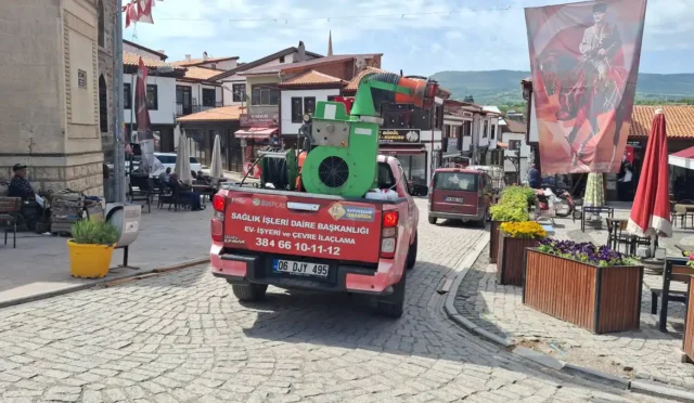 Güdül Belediyesi ilaçlama ekibi ilçe genelinde ilaçlama yapıyor