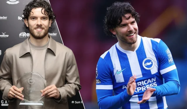 Ferdi Kadıoğlu Brighton sezonun oyuncusu ödülünü alırken