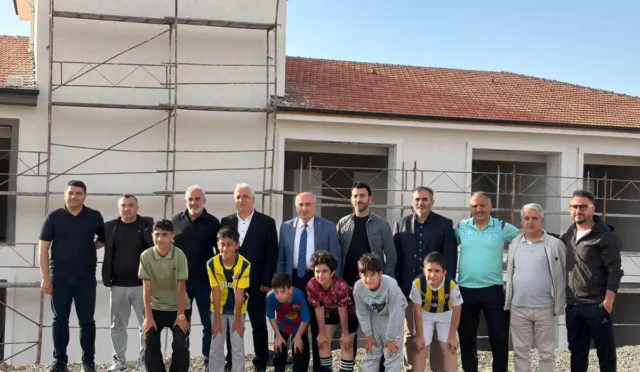 Malatya'da inşaatı devam eden modern amatör spor tesisi genel görünümü