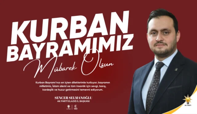 AK Parti Elazığ İl Başkanı Şehmus Selmanoğlu Kurban Bayramı mesajı veriyor.