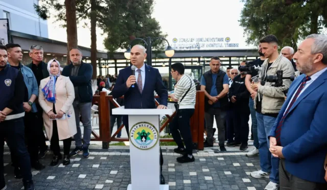 Keşap Belediyesi tarafından hizmete açılan Ali Bayramoğlu Sosyal Tesisi'nin dış görünüşü