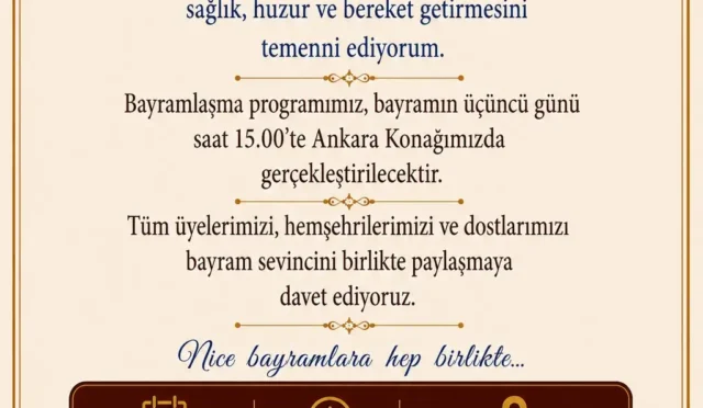 Ankara Kulübü geleneksel bayramlaşma programı daveti