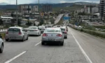 Bayram dönüşü Kırıkkale'de uzun araç kuyrukları oluşturan trafik yoğunluğu