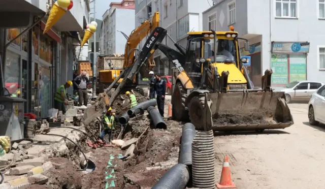 Ordu Aybastı'da devam eden içme suyu ve kanalizasyon hattı altyapı çalışmaları