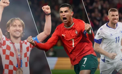 2026 Dünya Kupası'nda forma giyecek 40 yaş üstü Cristiano Ronaldo, Craig Gordon gibi tecrübeli futbolcuları gösteren görsel