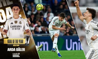Arda Güler, Real Madrid formasıyla La Liga'da sezonun en güzel golü ödülünü alırken