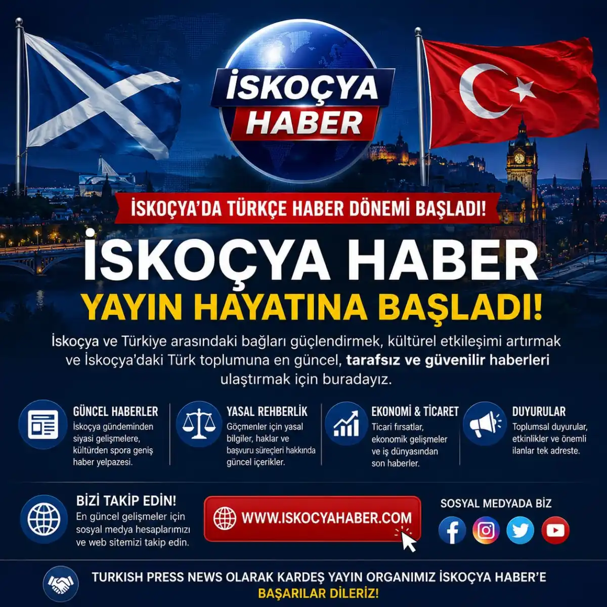 İskoçya’da Türkçe Ses Yükseliyor: İlk Haber Portalı ‘İskoçya Haber’ Yayında!