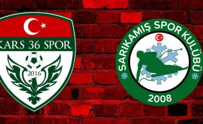 Kars 36 Spor ve Sarıkamış Spor'un yükselme maçı öncesi Kars İl Stadyumu'ndan genel görünüm