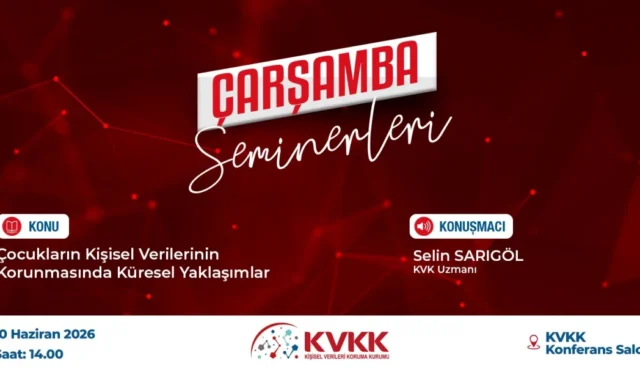 Çocukların kişisel verilerinin korunması ve KVKK konusunda uzman bir konuşmacı seminer veriyor.