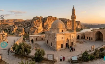 Hasankeyf'te İmam Abdullah Zaviyesi'nde anma ve aş dökme geleneğinin yeniden canlandığını gösteren görsel