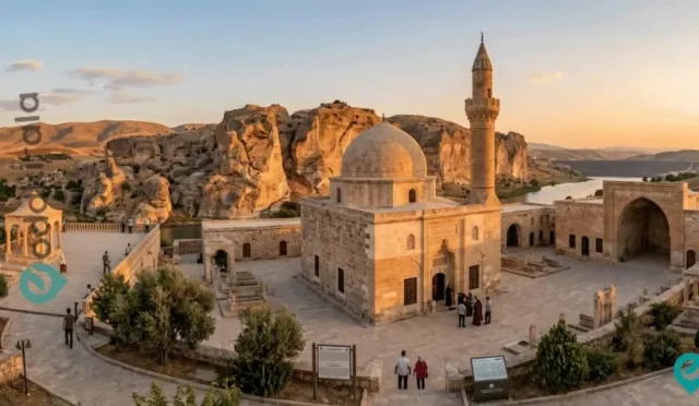 Hasankeyf'te İmam Abdullah Zaviyesi'nde anma ve aş dökme geleneğinin yeniden canlandığını gösteren görsel