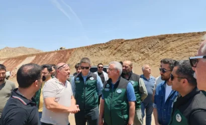 DSİ heyeti, Iğdır'daki Tuzluca Barajı ve Ünlendi Barajı inşaatlarını yerinde inceledi.