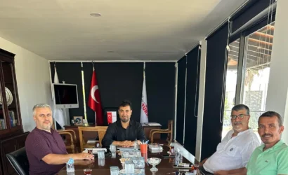 TİMBİR İngiltere Temsilcisi İsmail Karakaş ve TÜRSAB Bodrum BTK Başkanı Enver Kantarmış'ın turizm iş birliği konulu görüşmesi