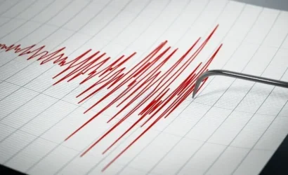 Gaziantep'te gece yarısı meydana gelen 4.6 büyüklüğündeki depremi gösteren görsel