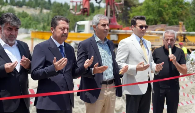 Beypazarı adliye lojmanları temel atma töreni