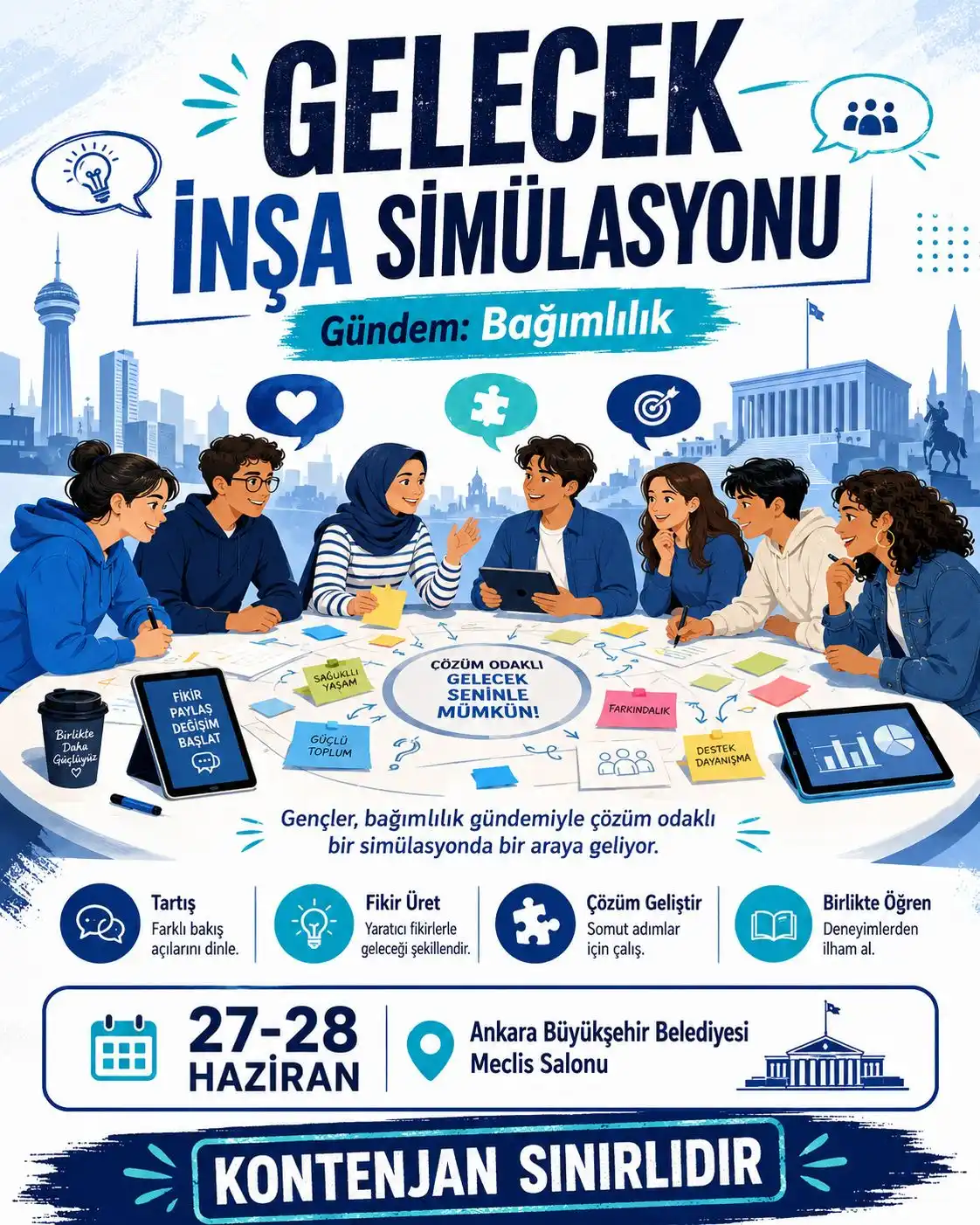 Başkentte Gençler Bağımlılıkla Mücadeleye Yönelik Çözümler Üretecek: Simülasyon Meclisi Toplanıyor