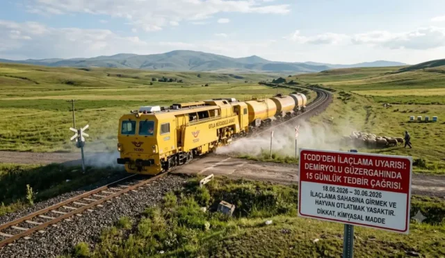 TCDD tarafından demiryolu güzergahında ilaçlama yapıldığına dair uyarı