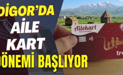 Digor'da Aile Kart uygulaması ile sosyal yardımların dağıtımını gösteren görsel