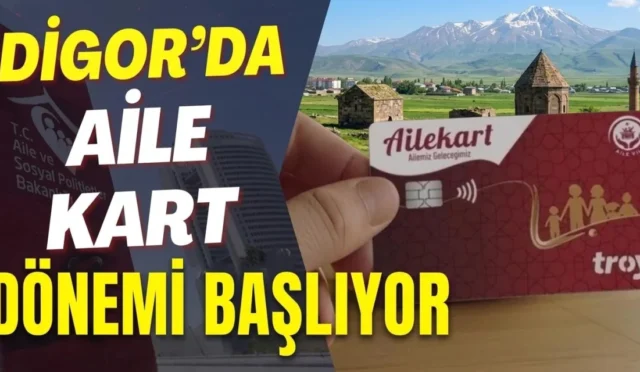 Digor'da Aile Kart uygulaması ile sosyal yardımların dağıtımını gösteren görsel