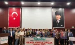 Aziz Koçal, Tüketiciler Konfederasyonu (TÜKON) Genel Başkanlığına seçildiğini gösteren tören veya toplantıdan bir kare.