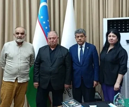 Türk Dünyası kültürel projeleri için Taşkent'te yapılan toplantıdan bir kare
