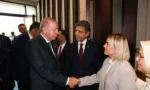 Akçakoca Belediye Başkan Vekili Alev Ünal, Cumhurbaşkanı Recep Tayyip Erdoğan ile bir görüşme gerçekleştiriyor.