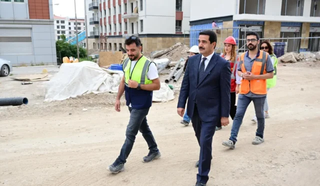 Battalgazi'de yapımı süren yeni yaşam alanı projesinden bir görünüm