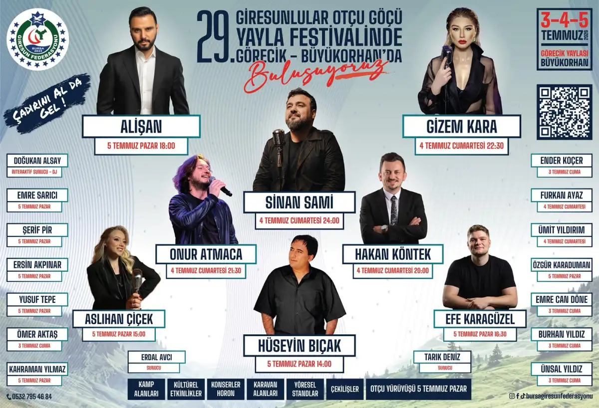 Bursa’da 29. Giresunlular Otçu Göçü Yayla Festivali: Kültür, Doğa ve Sanat Buluşması
