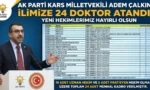 Kars'a atanan 24 yeni hekimin sağlık hizmetlerine katkısı