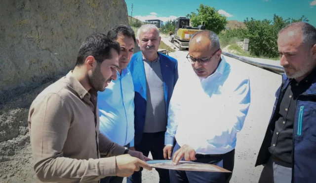 Kuluncak ilçesine yapılan yeni içme suyu hattı projesinin son aşaması