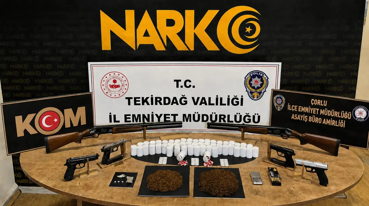 Tekirdağ’da Narko Teröre Darbe: 13 Şüpheli Tutuklandı, Büyük Miktarda Uyuşturucu Ele Geçirildi