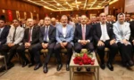 İçişleri Bakan Yardımcısı Bülent Turan, Hatay'da muhtarlara yönelik bir eğitim programında konuşma yaparken