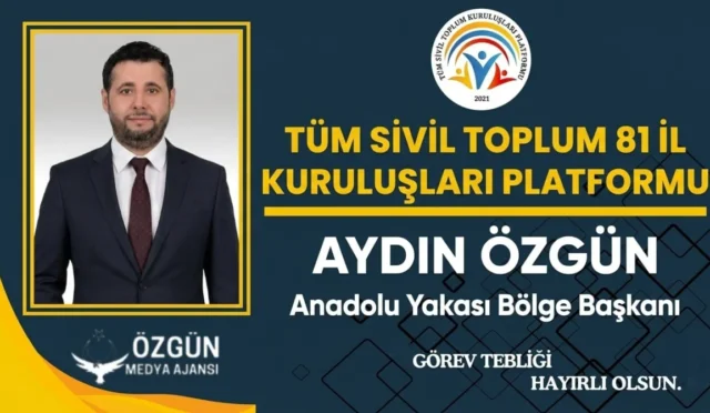 Tüm Sivil Toplum Kuruluşları Platformu Anadolu Yakası Bölge Başkanı Aydın Özgün