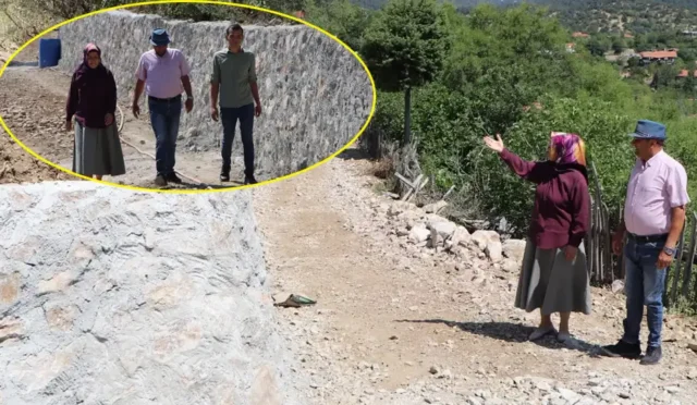Antalya İbradı'da tamamlanan Dolay Yolu istinat duvarı projesi