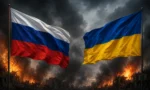 Rusya'nın Kiev'deki savunma sanayi tesislerine yönelik saldırısını gösteren görsel