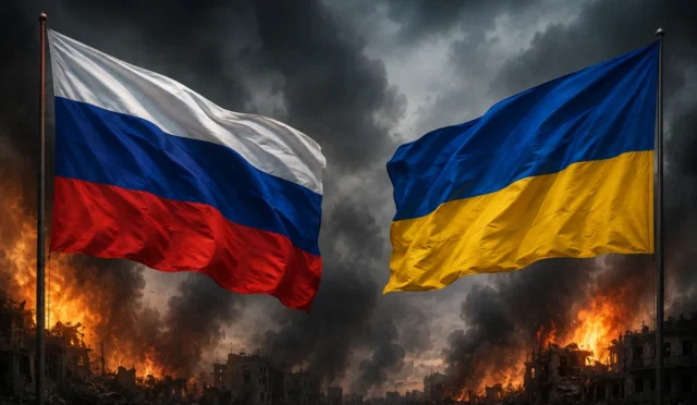 Rusya'nın Kiev'deki savunma sanayi tesislerine yönelik saldırısını gösteren görsel
