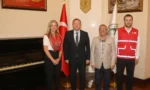 Kars Valisi Ziya Polat ve Türk Kızılay heyeti Valilikte bir araya geldi.