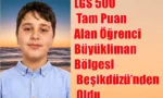 LGS 2026'da 500 tam puan alarak birinci olan Melikşah Bozkurt'un fotoğrafı