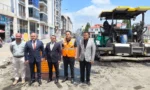 Kars'ta Cumhuriyet, Faikbey ve İnönü caddelerinin asfalt yenileme çalışmaları.