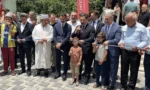 Hatay'da deprem sonrası yeniden inşa edilen Sarayburnu Meryem Bağbaşı Camii'nin ibadete açılışından görüntü