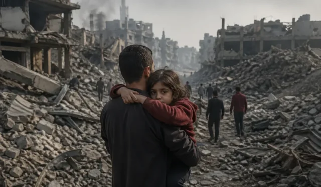 Gazze'de insani krizin derinleştiğini gösteren ve can kaybının arttığına dair haber görseli.