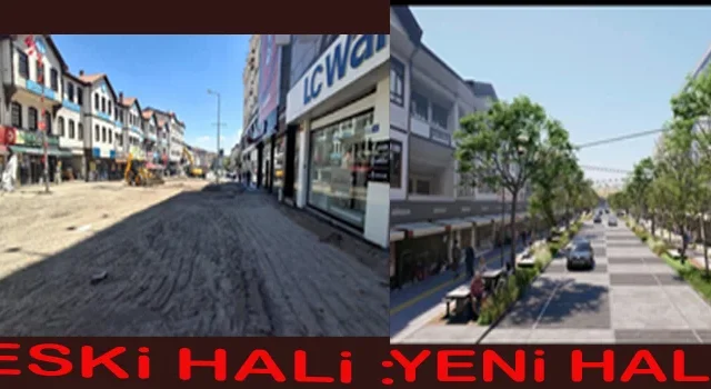 Beypazarı Bankalar Caddesi yenileme çalışmaları